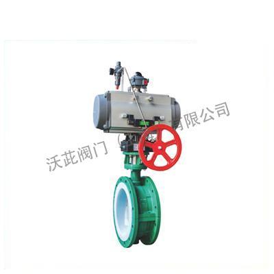 D641F Pneumatic Fluorine Lined Butterfly Valve